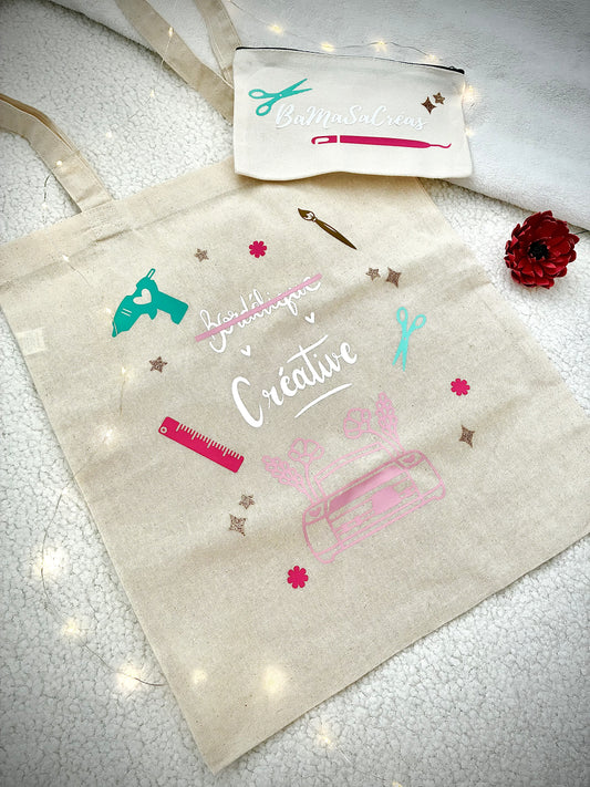 Tote bag avec sa trousse